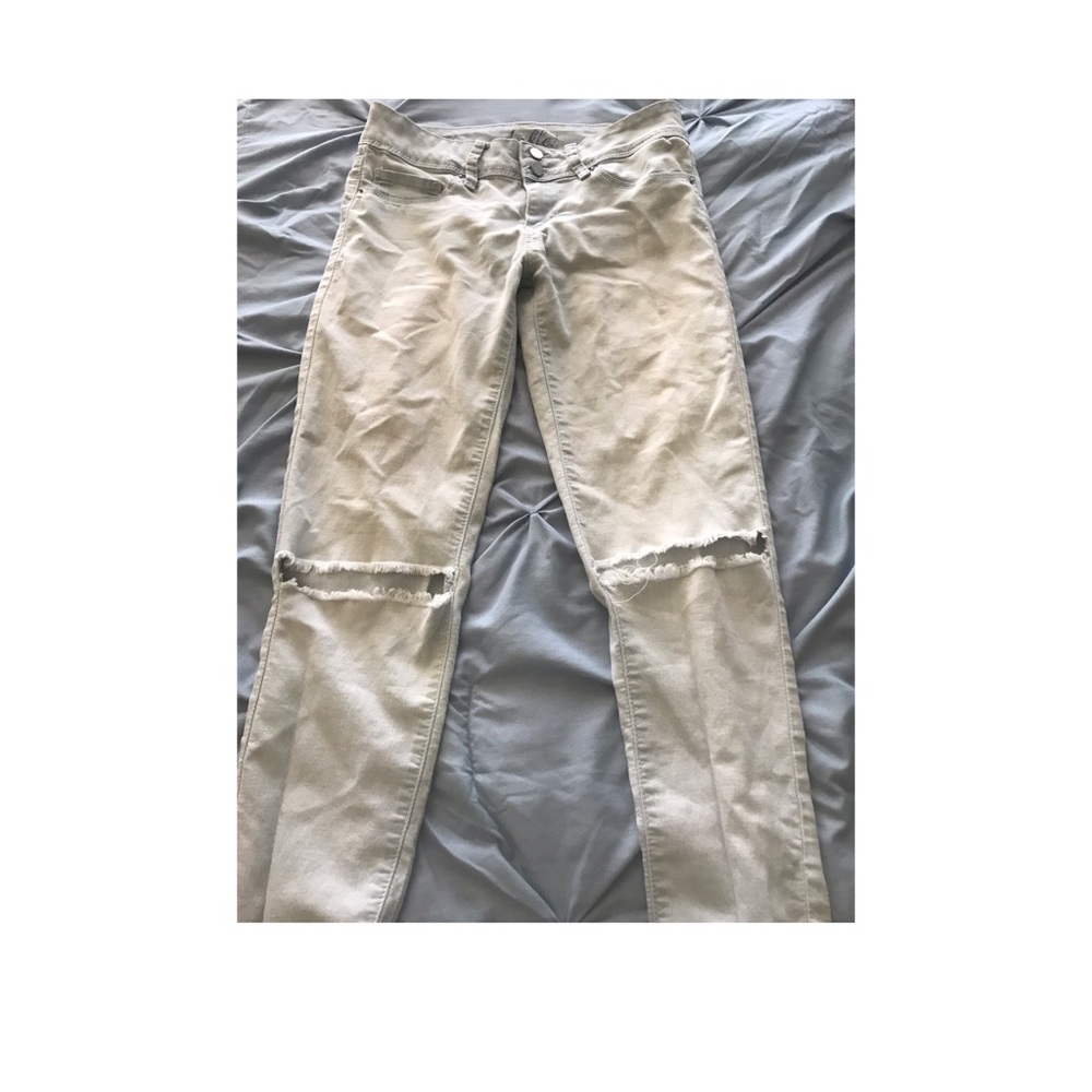 white washed jeans